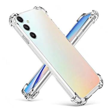 Imagem de Capa Capinha Com Bordas Anti Impacto Para Galaxy A34 Tela de 6,6 Polegadas (Bluepink)