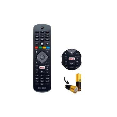 Imagem de Controle Remoto Universal Tv Philips Smart Netflix + Pilhas - Lelong
