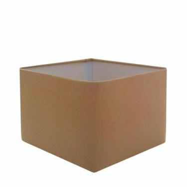 Imagem de Cúpula em tecido quadrada abajur luminária cp-4270 30/35x35cm palha - 