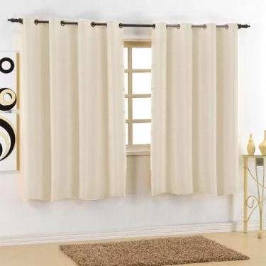 Imagem de Cortina Granite Creme  220X180CM Com Ihoses  Sultan