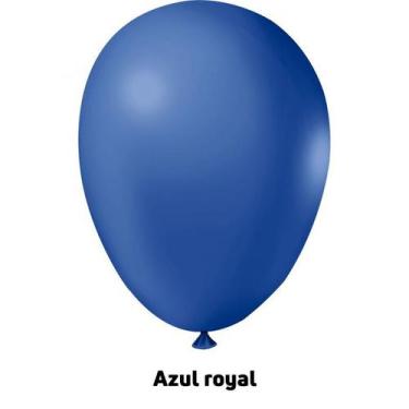 Imagem de Balão Bexiga Liso Festa Decoração 7 Pol. Azul Royal 50 Un - TAMAROZZI 