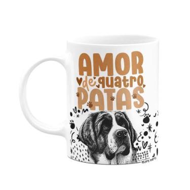 Imagem de Caneca - Amor de quatro patas - Cachorro São Bernardo - JPS INFO
