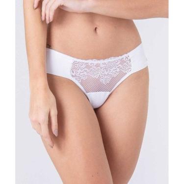 Imagem de Calcinha fio dental duplo em microfibra, com detalhes em renda