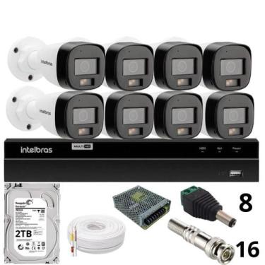 Imagem de Kit 8 Câmeras Intelbras  Bullet 3220b Full Color Com Áudio Dvr Intelbr