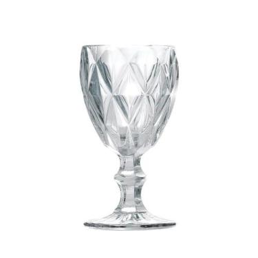 Imagem de Taça de Vidro Cor Transparente Diamante Clear p/ Água Vinho Class Home