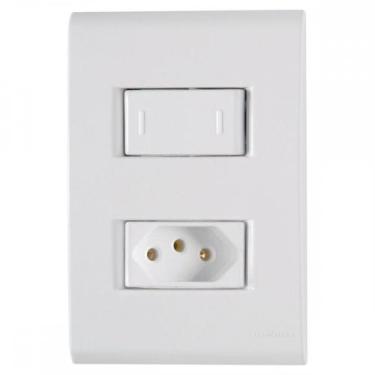 Imagem de Conjunto Tramontina Com Placa Liz 1 Simples + Tomada 2P+T. 20A. - 170/
