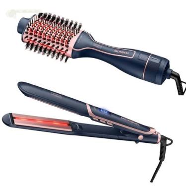 Imagem de Kit Mondial Escova ES-01 + Prancha P-01 Infra Red Bivolt