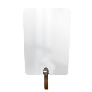 Imagem de Espelho Funcional Hook Cromado Alça Caramelo 60x40 cm Retangular - e2g