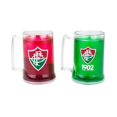 Imagem de Jogo 2 Canecas Gel Isolante Térmico Time Fluminense 400 ml - Taimes
