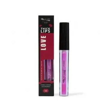 Imagem de Gloss Thick Lips Cor Rosa 201 Efeito Volume Em 5 minutos - Max Love Ma