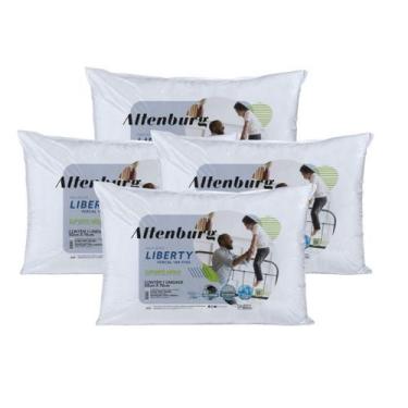 Imagem de Kit 4 Travesseiros de Costas e Lado Liberty Altenburg Percal 180 fios 