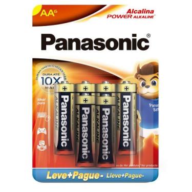 Imagem de Pilha Alcalina Panasonic AA 6 Unidades