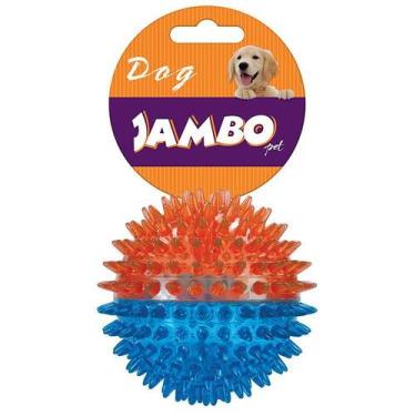 Imagem de Brinquedo Bola Resistente TPR Cães Média - Jambo Pet, Azul