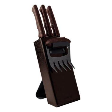 Imagem de Kit para Churrasco Tramontina Black 5 Peças Aço Inox Escurecido e Cabo
