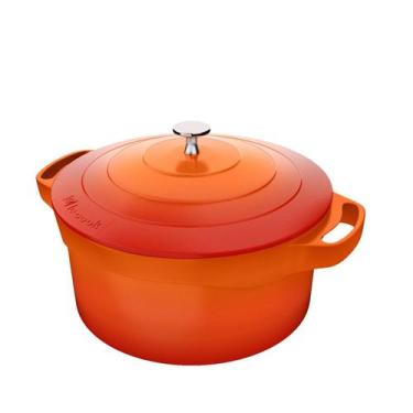 Imagem de Panela Caçarola Le Cook com Revestimento Cerâmico Laranja 20Cm LC1802