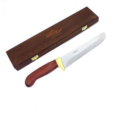 Imagem de Faca Churrasco e Cozinha Arkhip Butcher Baby 8'' Cabo Madeira Caixa