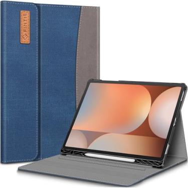 Imagem de Fintie Capa para Samsung Galaxy Tab S10 Plus 2024/ S9 FE Plus 5G 12,4 polegadas 2023 com suporte de caneta S integrado, carteira de vários ângulos com bolso hibernar/despertar automático, denim índigo