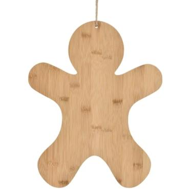 Imagem de Amscan Tábua de charcutaria de gengibre de bambu - (1 peça) - perfeita para temporada de férias, 33 x 38 cm, natural