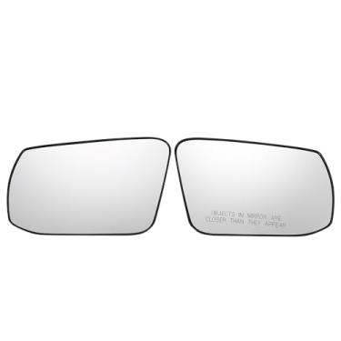 Imagem de X AUTOHAUX Par de reposição de vidro retrovisor esquerdo direito do carro com placa de suporte vidro branco aquecido para Nissan Altima Sentra 2013 2014 2015 2016 2017 2018