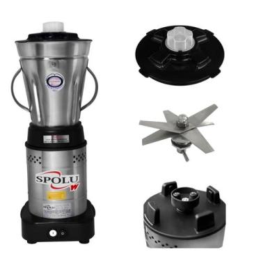 Imagem de Liquidificador Industrial Baixa Rotação Spolu 4 L Inox Bivolt, Bivolt