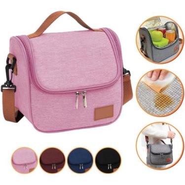 Imagem de Bolsa Térmica Feminina Masculina Lancheira Porta Marmita Lanche Bebida
