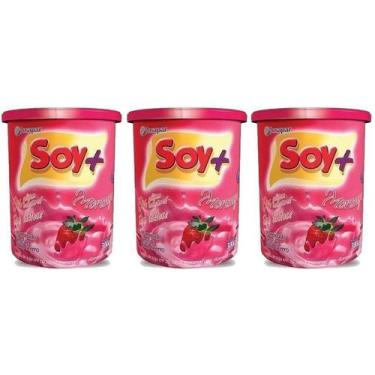 Imagem de SUPRASOY SOY + MORANGO SEM LACTOSE  3x300G - SUPRA SOY