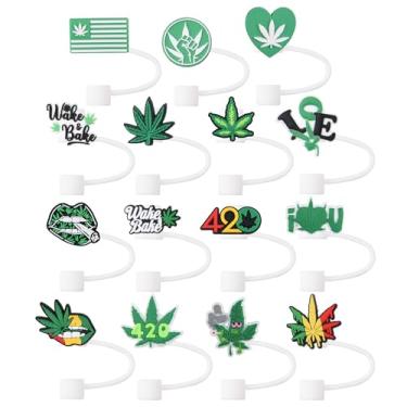 Imagem de Topos de palha de flores coloridas para copos Stanley, capas de palha de silicone rosa vermelha de 10 mm servem para copos de 30 e 1,134 g com alça, tampa de palha reutilizável para copos Stanley