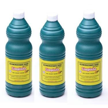 Imagem de 3 unidades limpinho linhal 1L cada Limpa Pedras Pisos Pastilhas Rejunt
