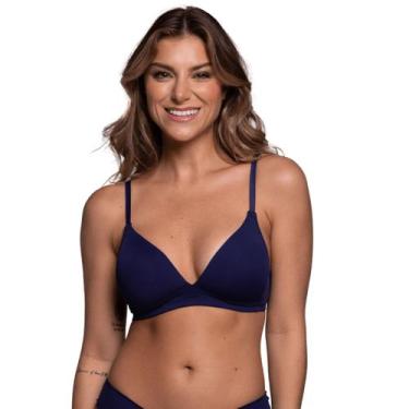 Imagem de Sutiã Básico Com Bojo Triângulo Sem Aro Liebe, 42, Navy