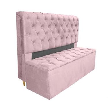 Imagem de Conjunto Cabeceira + Recamier Baú Imperial Para Cama Box Casal Queen -