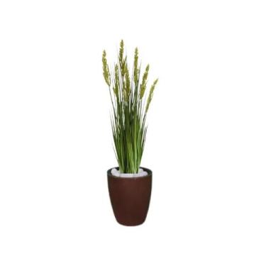Imagem de Planta Árvore Artificial Grass com Grão 90 cm Kit + Vaso S. Marrom 30 