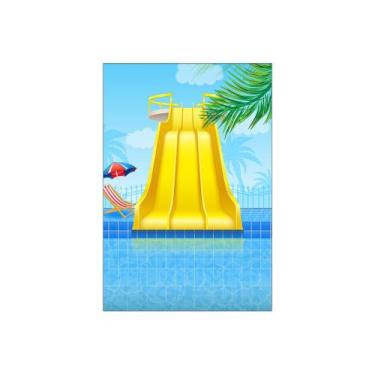Imagem de Painel De Festa Vertical 1,50 x 2,20 - Pool Party Piscina Tobogã Amare