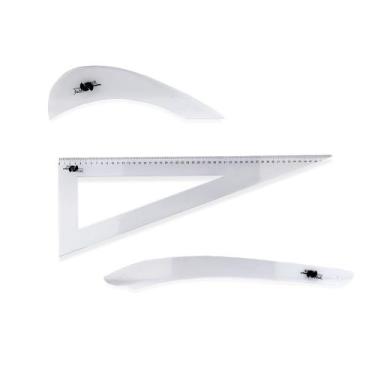 Imagem de Kit de Réguas para Modelagem 3 peças - clamak