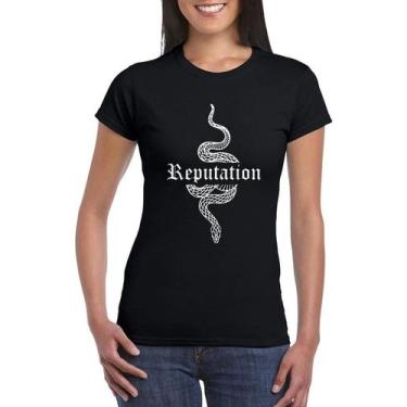 Imagem de Camiseta Feminina Baby Look Reputation Taylor Swift Cobra - SEMPRENALU