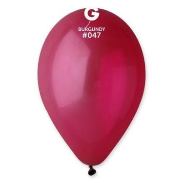 Imagem de Balão de Festa Látex Liso - Burgoundy (Vinho) 047 -  Gemar - Rizzo
