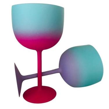 Imagem de Taça Gin Degrade Lisa Kit Com 50 Unidades Varias Cores - Meko
