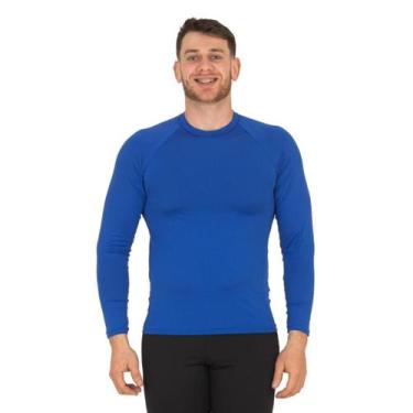 Imagem de Camisa Térmica Com Proteção UV Masculina Segunda Pele Malha Fria Manga