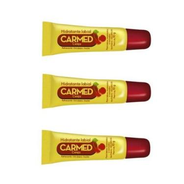 Imagem de Hidratante Para Lábios Ressecados Carmed Cereja Kit C/ 3 Und