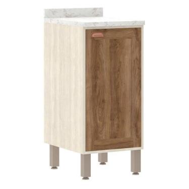 Imagem de Balcão Tampo 40cm 1 Prateleira Sofia Pátina Com Moscatto - LUCIANE