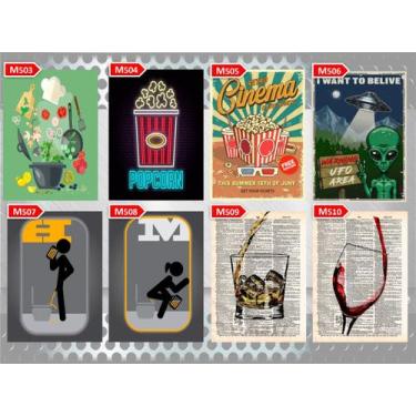 Imagem de Placa Decorativa MDF 20x28 Cm Vintage - Premium