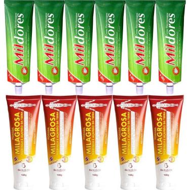 Imagem de Kit 6 Creme Para Massagem Mil Dores 100G 5 Pomada Milagrosa