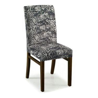 Imagem de 08 Capas Cadeira Jantar Malha Gel Com Elástico Estampadas - Campari, E