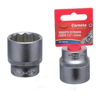 Imagem de Soquete Cachimbo Pito 1/2x32mm Sextavado Saga Corneta Pro