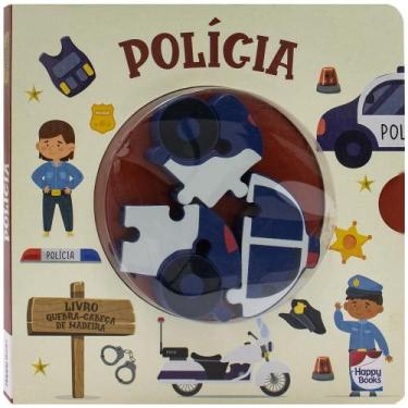 Imagem de Livro - Happy Wood Livro Quebra-cabeça de madeira: Polícia