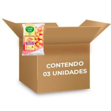Imagem de Snacks de soja good soy sabor peito de peru contendo 3 pacotes de 25g 