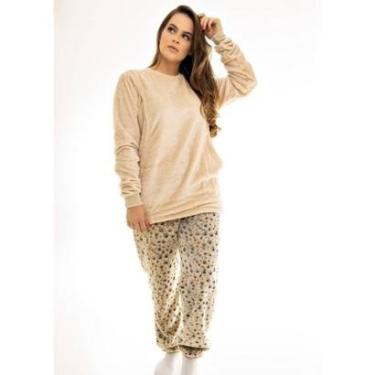 Imagem de PIJAMA FEMININO ADULTO AMAMENTAÇÃO FLEECE-Feminino