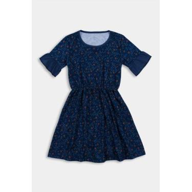Imagem de Vestido Juvenil Azul com Florzinhas - Destak, 6