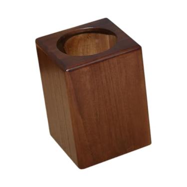 Imagem de FytStycale Lixeira Pequena Lata de Lixo Compacta Decorativa Balde de Armazenamento Quadrado Lixeira de Reciclagem Lixeira para Cozinha Hotel Decoração de Casa, Cor Noz