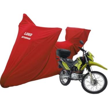 Imagem de Capa Tecido Moto Honda Nxr 125 Top Case Bauleto Baú Central (Vermelho)