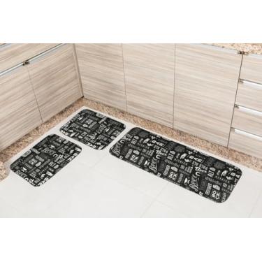 Imagem de Jogo de Passadeira Creative Tapete de Cozinha Antiderrapante 3 Peças (BEER)